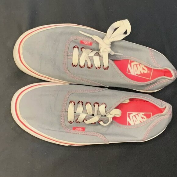 Gray & Pink Vans Off The Wall‎ Sneakers Excellent Condition Womens size 10 - Picture 1 of 5